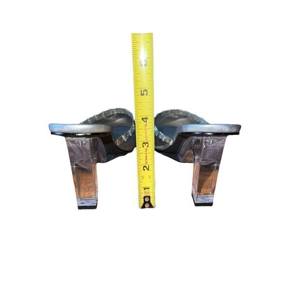 Metaphor Silver/Clear - Jewels - Square Toe Sandals Womens Size 10 - Picture 7 of 11